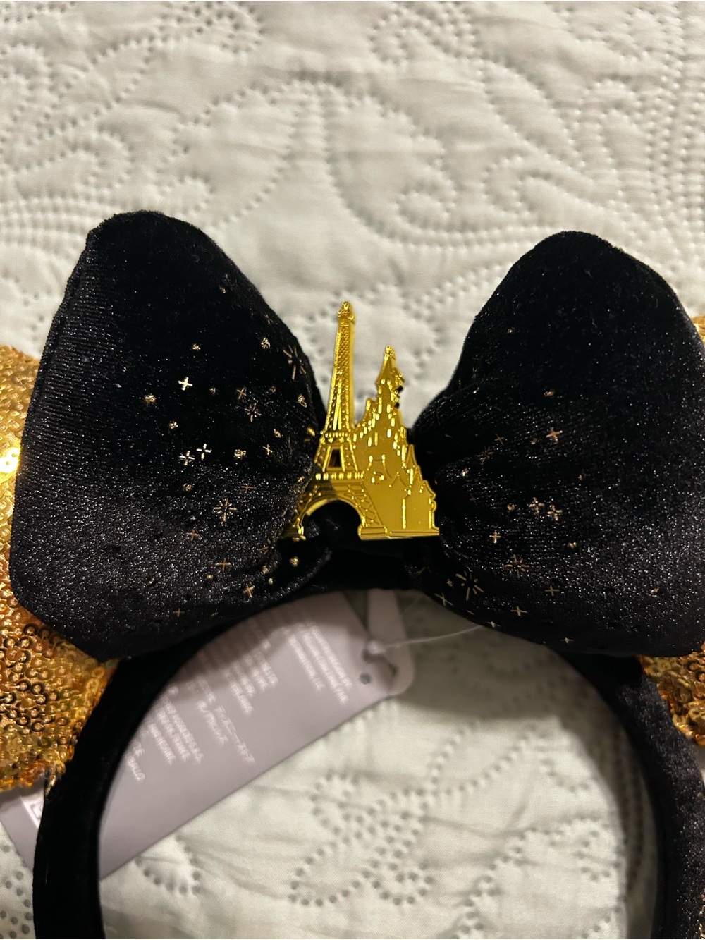Disneyland Paris - Special Edition - Black & Gold Ears with Eiffel Tower - Picture 4 of 5